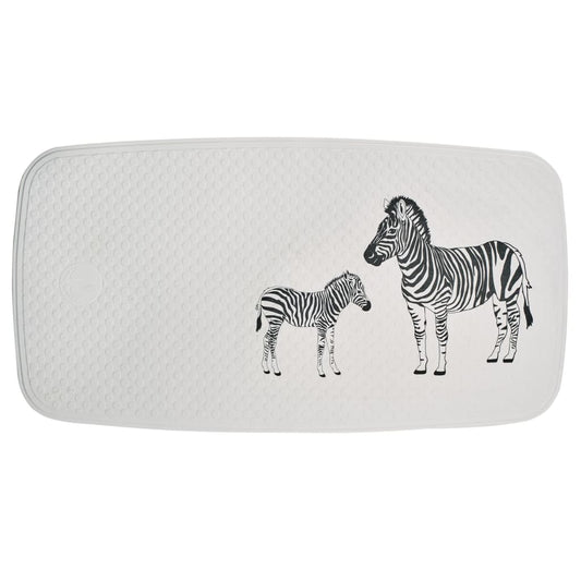 Badmat Zebra 38x72 cm wit en zwart