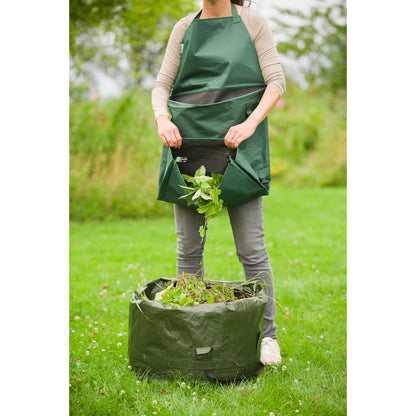 Tuinschort met opvouwbare zak 130x55 cm groen