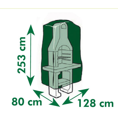 Beschermhoes voor stenen barbecues 253x128x80 cm