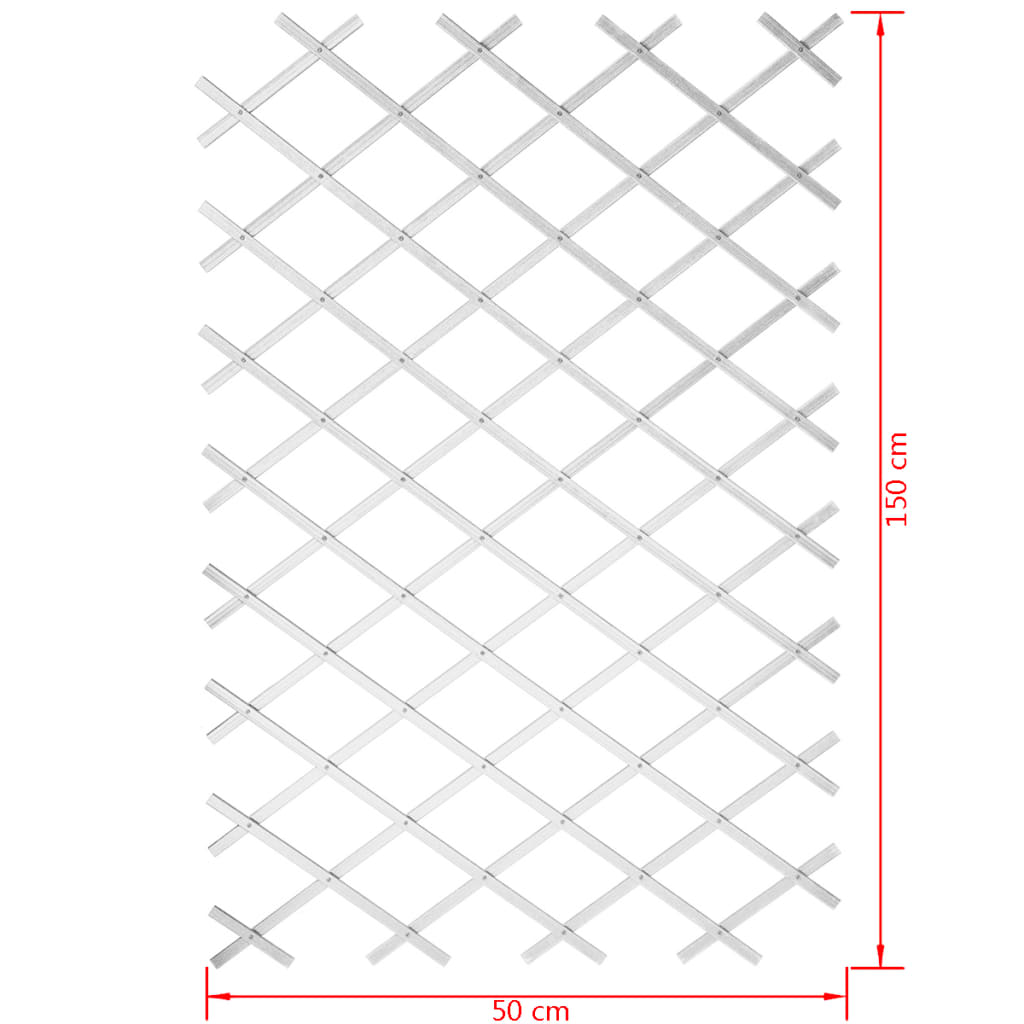 Tuinlatwerk 50x150 cm PVC wit 6040701