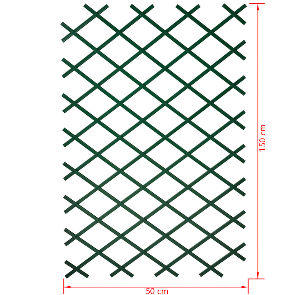 Tuinlatwerk 50x150 cm PVC groen 6040702