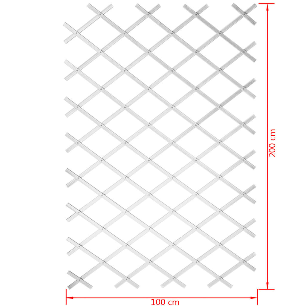 Tuinlatwerk 100x200 cm PVC wit 6040703