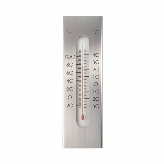 Wandthermometer 7x1x23 cm aluminium