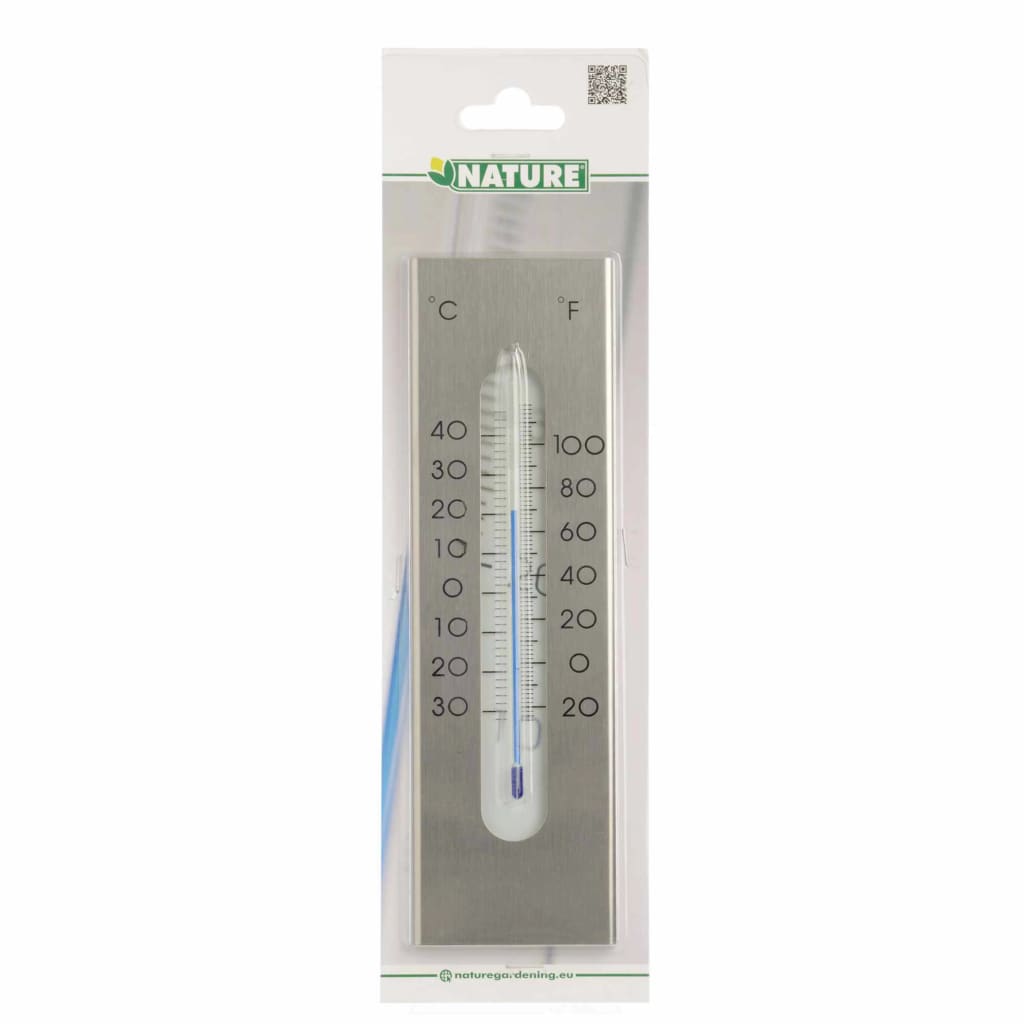 Wandthermometer 7x1x23 cm aluminium