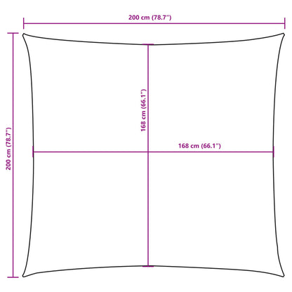 Zonnescherm vierkant 2x2 m oxford stof terracottakleurig