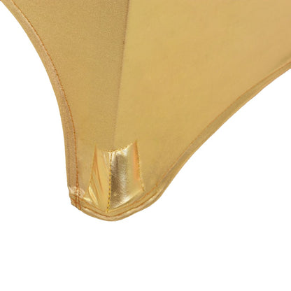 2 st Tafelhoezen stretch 60 cm goud