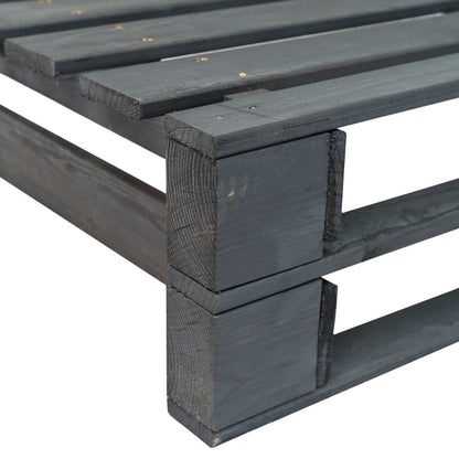 Tuinhoekbank pallet hout grijs