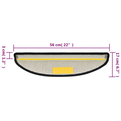 15 st Trapmatten 56x17x3 cm antraciet