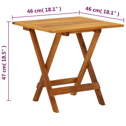 Bistrotafel 46x46x47 cm massief acaciahout