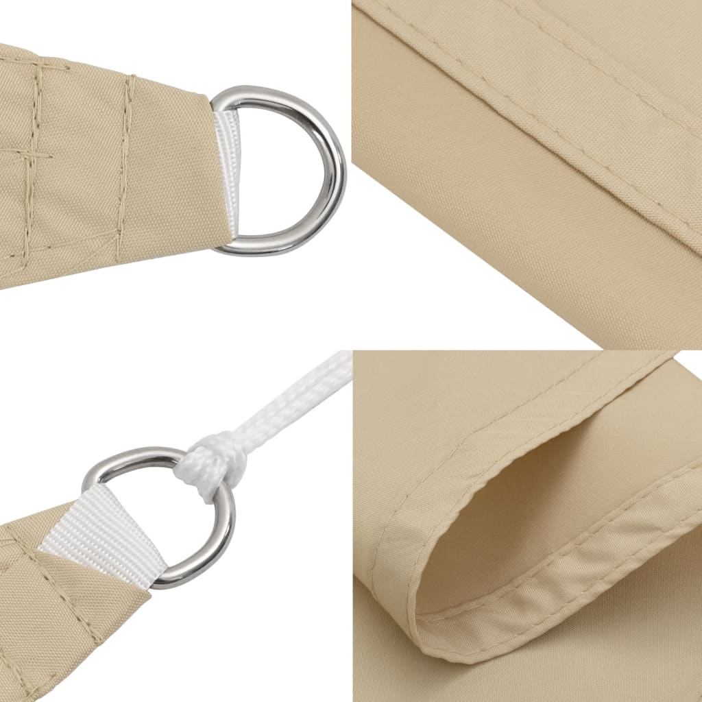 Zonnescherm rechthoekig 4x6 m oxford stof beige