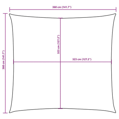 Zonnescherm vierkant 3,6x3,6 m oxford stof terracottakleur