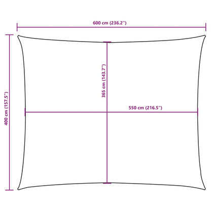 Zonnescherm rechthoekig 4x6 m oxford stof terracottakleur