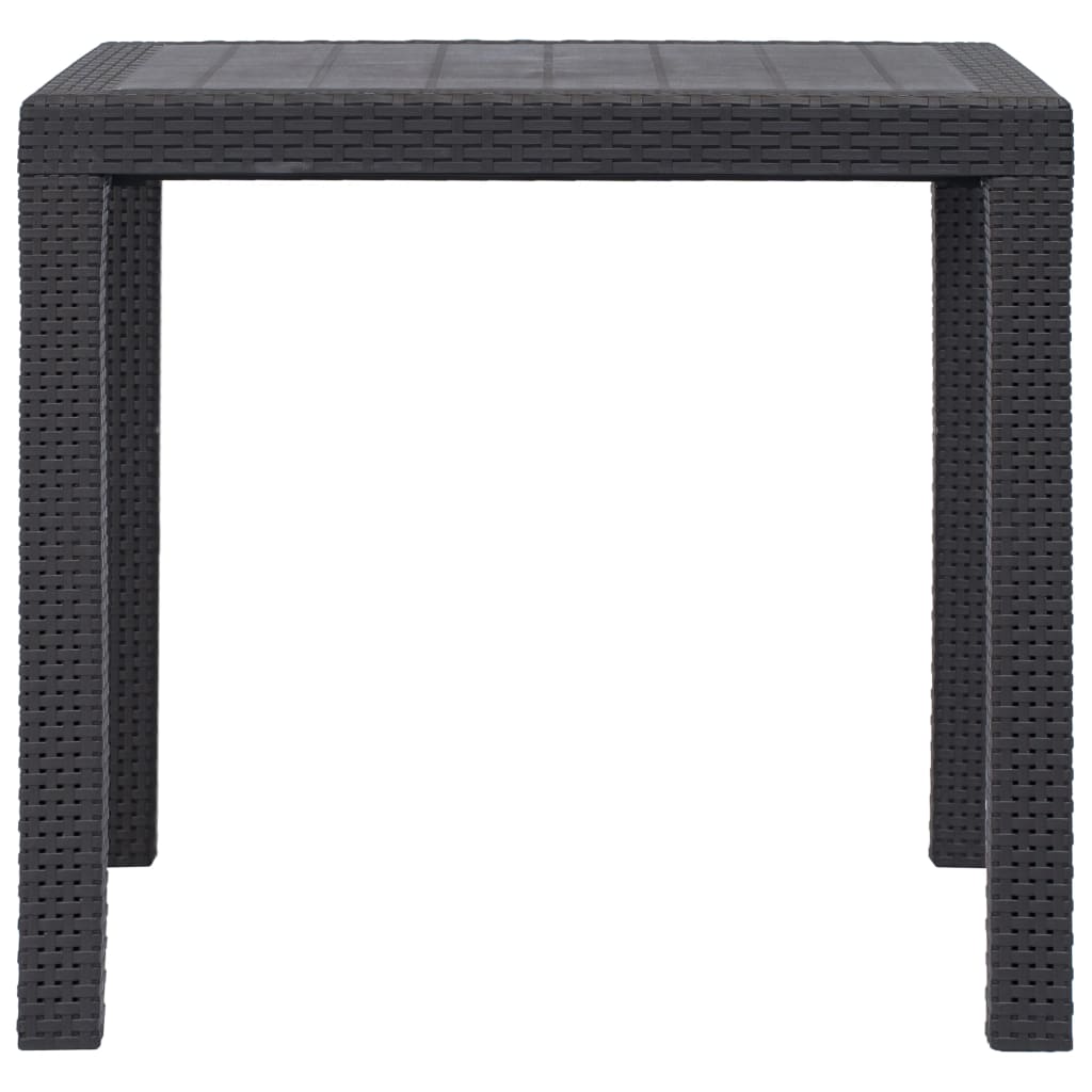 Tuintafel 79x79x72 cm rattan-look kunststof bruin