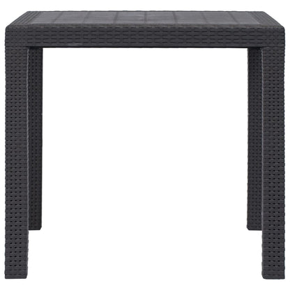 Tuintafel 79x79x72 cm rattan-look kunststof bruin