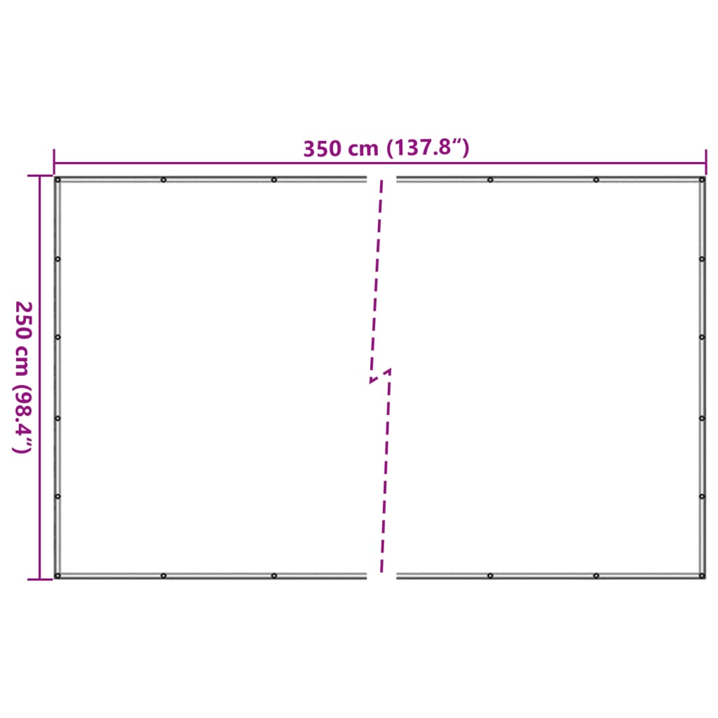 Aanhangwagennet 2,5x3,5 m HDPE zwart