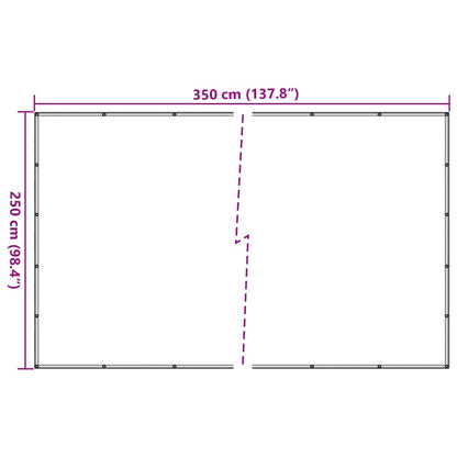 Aanhangwagennet 2,5x3,5 m HDPE zwart