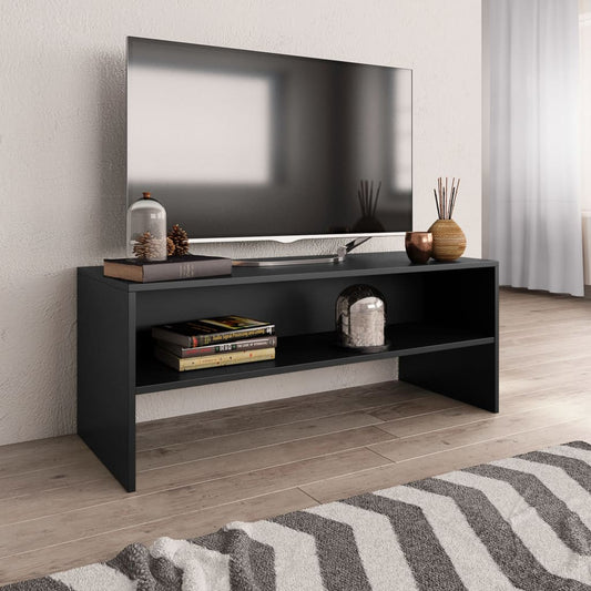 Tv-meubel 100x40x40 cm bewerkt hout zwart