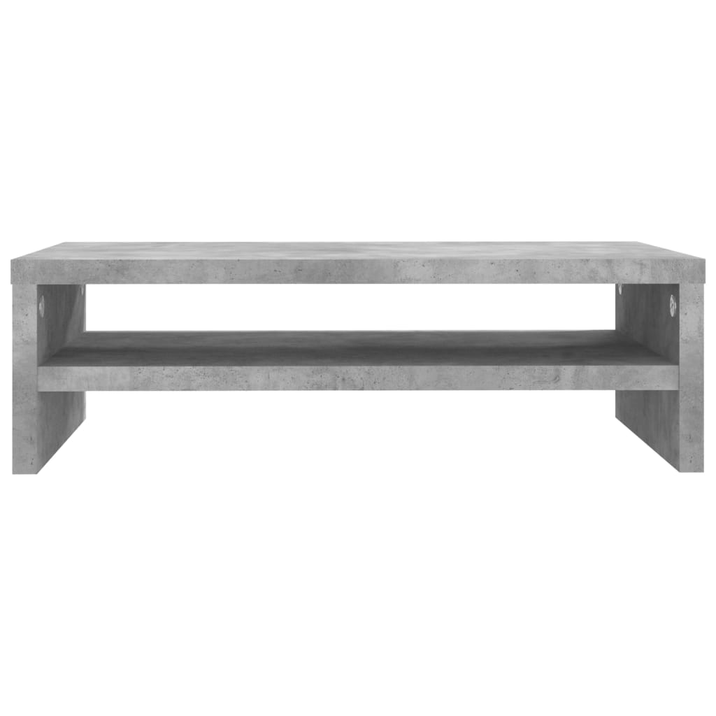 Monitorstandaard 42x24x13 cm bewerkt hout betongrijs