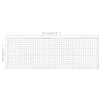 Campingbarbecue draagbaar 60x22,5x33 cm roestvrij staal