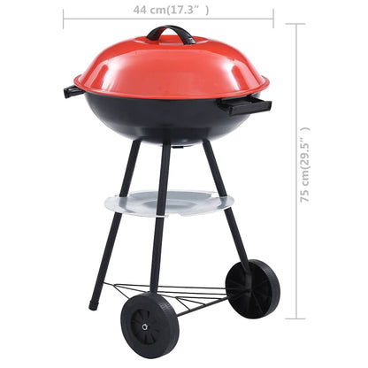 Kogelbarbecue houtskool met wieltjes XXL 44 cm