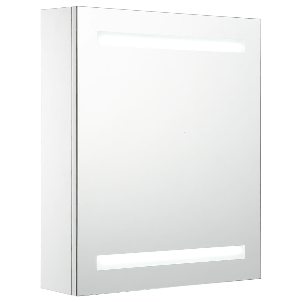 Badkamerkast met spiegel en LED 50x13,5x60 cm