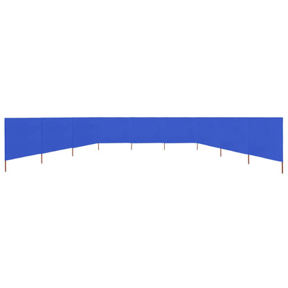 Windscherm 9-panelen 1200x80 cm stof azuurblauw