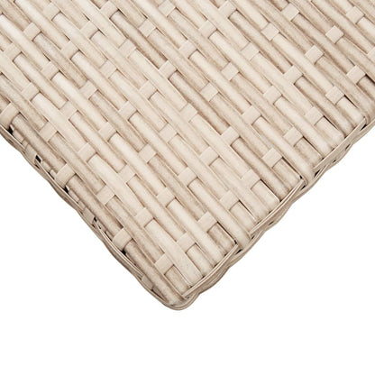 Tuintafel 110x60x67 cm poly rattan beige