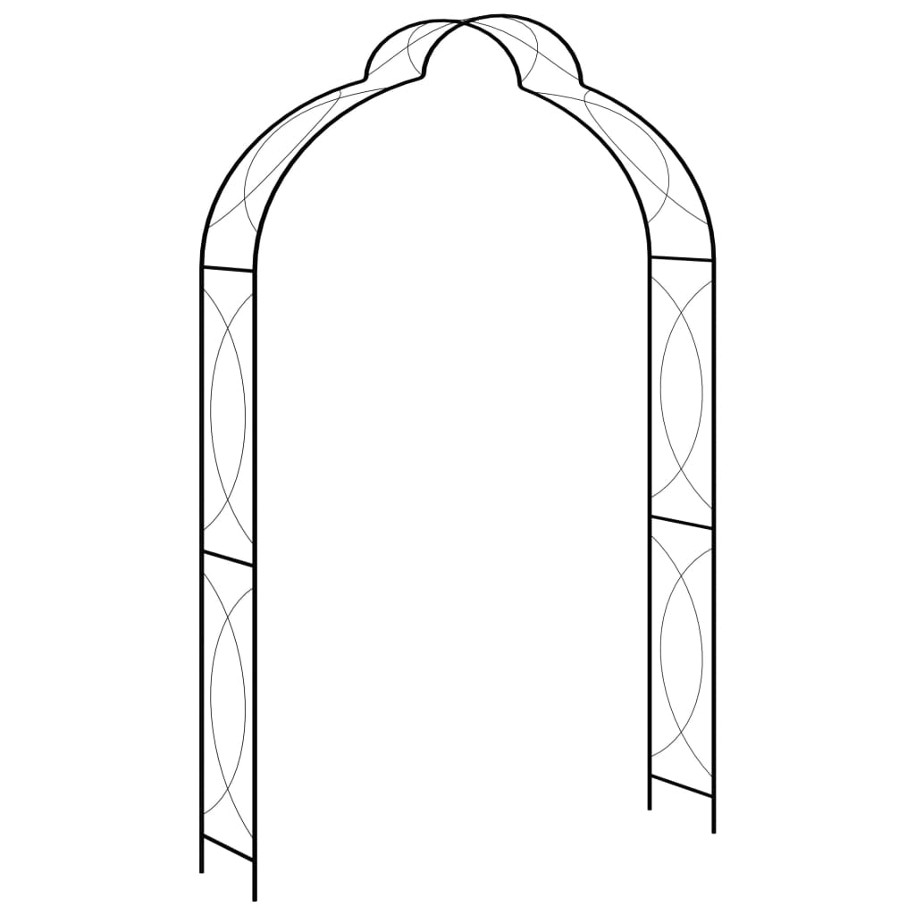 Tuinboog 150x34x240 cm ijzer zwart