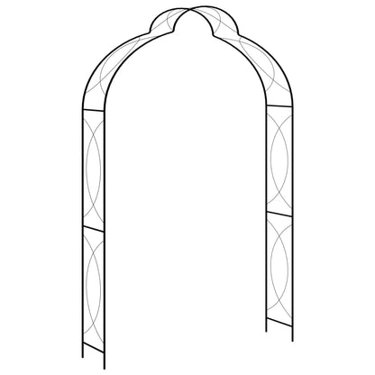 Tuinboog 150x34x240 cm ijzer zwart