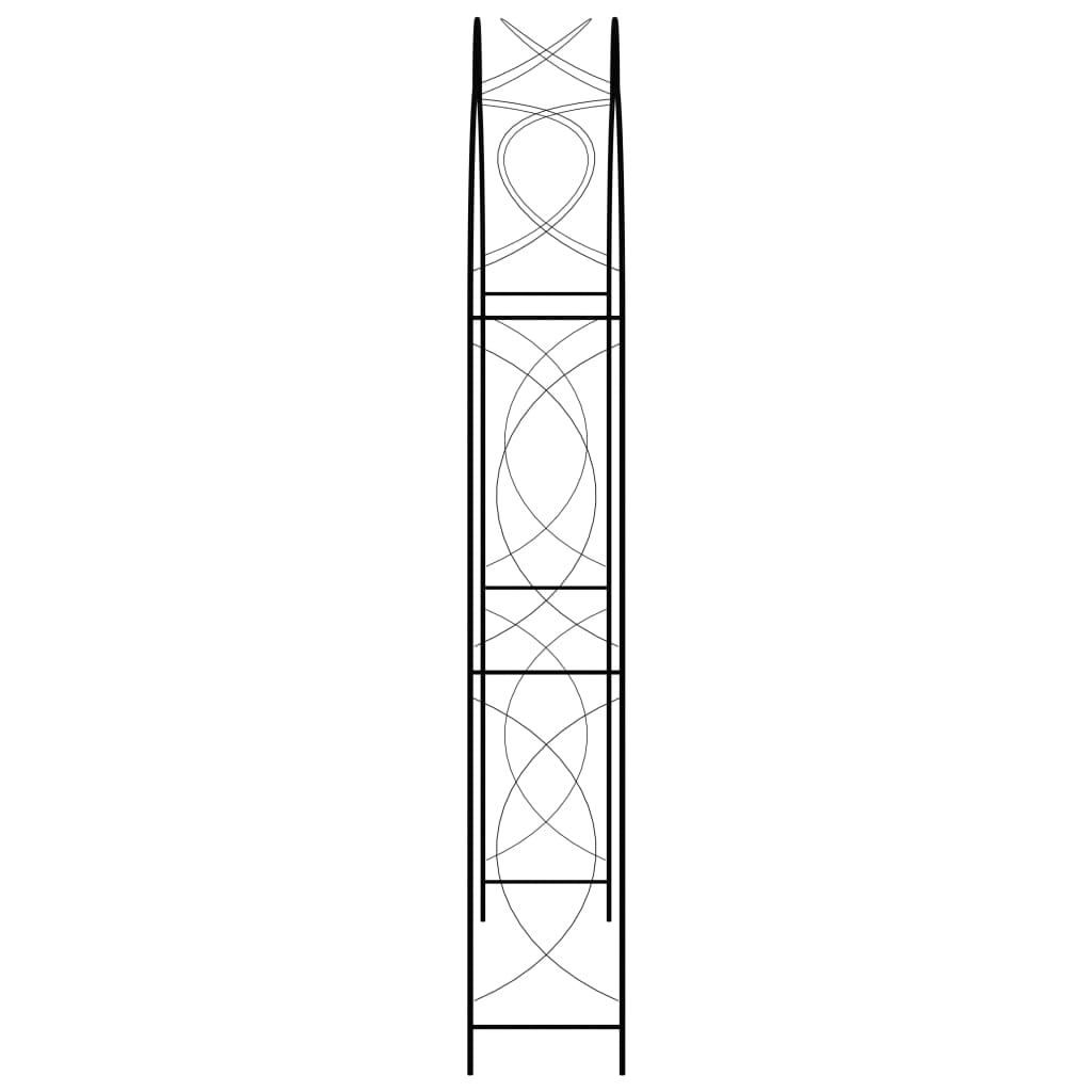 Tuinboog 150x34x240 cm ijzer zwart