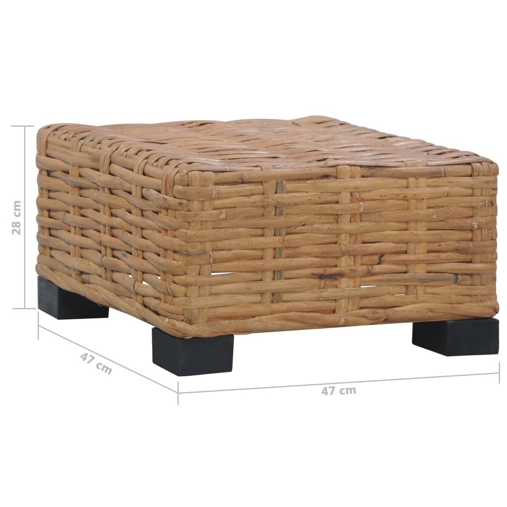 Salontafel 47x47x28 cm natuurlijk rattan