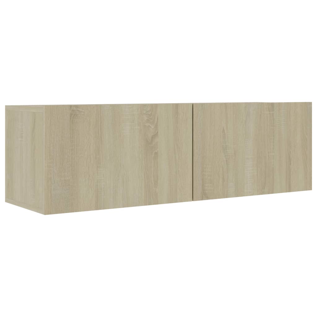 Tv-meubel 100x30x30 cm bewerkt hout sonoma eikenkleurig