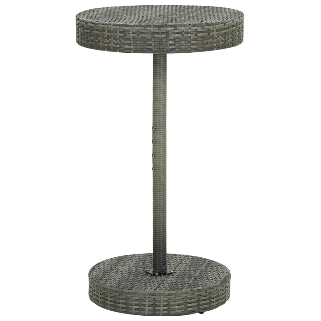 Tuintafel 60,5x106 cm poly rattan grijs