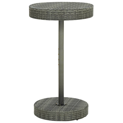 Tuintafel 60,5x106 cm poly rattan grijs