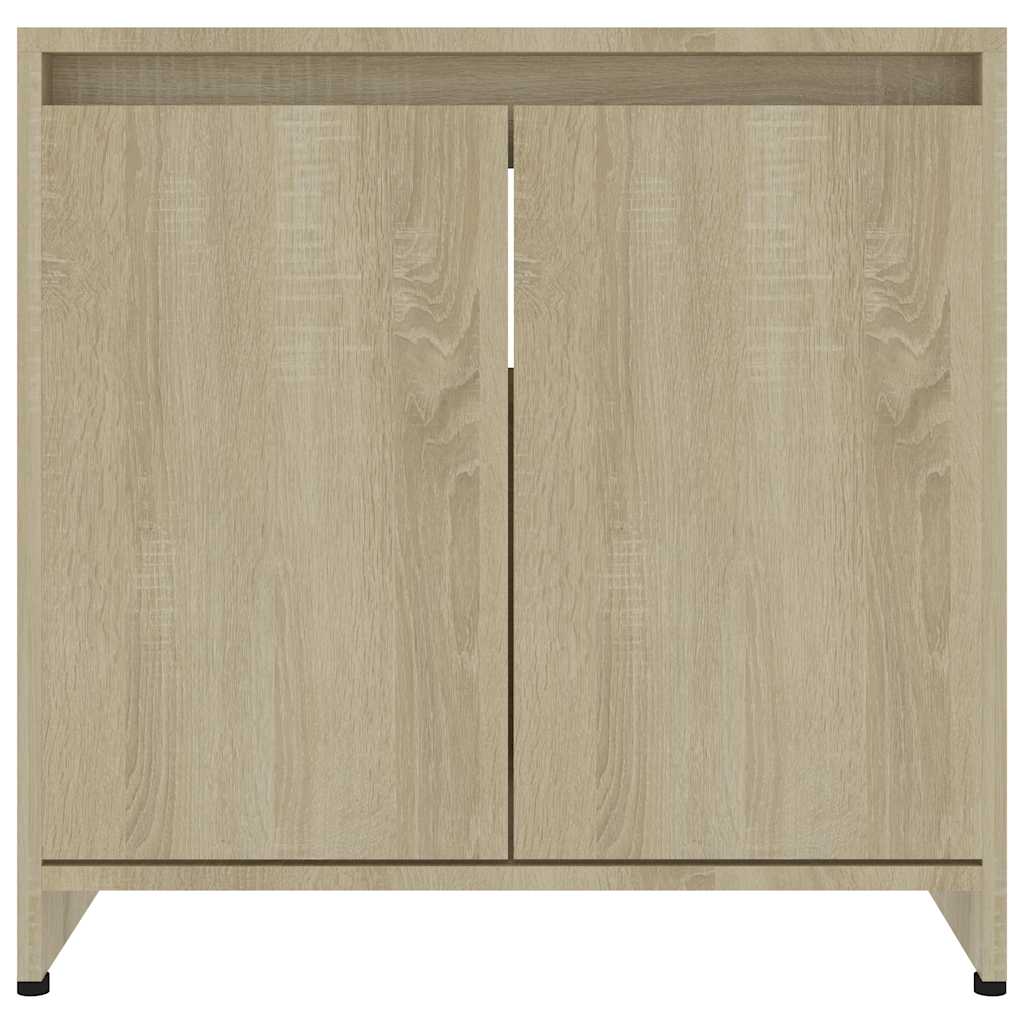 Badkamerkast 60x33x61 cm bewerkt hout sonoma eikenkleurig