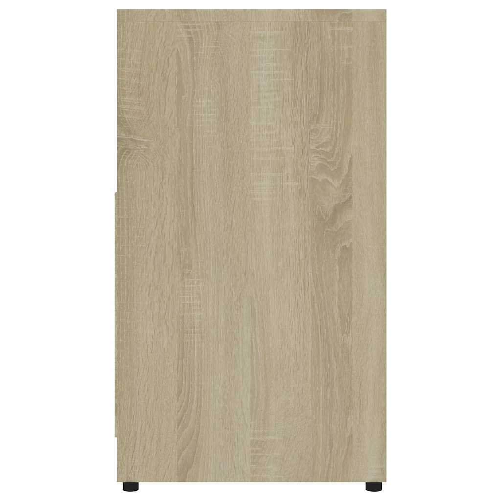 Badkamerkast 60x33x61 cm bewerkt hout sonoma eikenkleurig