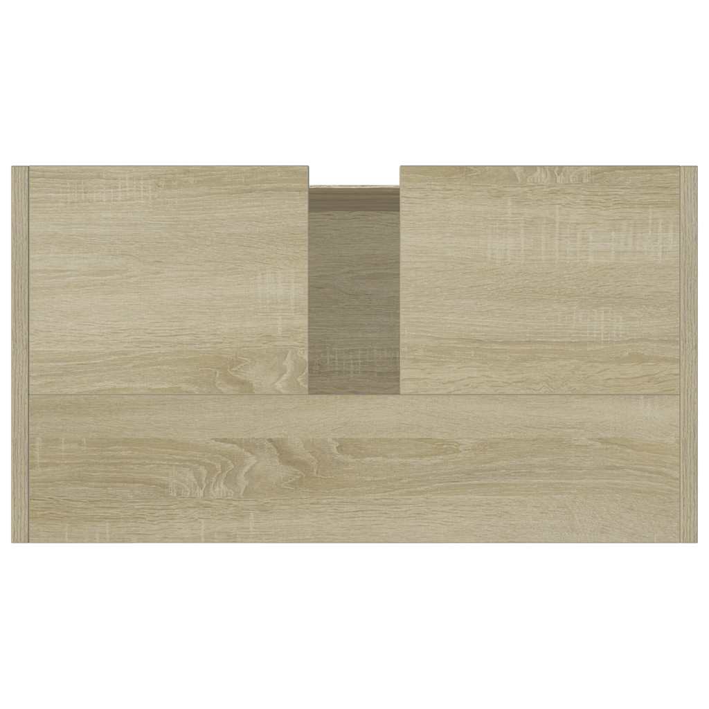 Badkamerkast 60x33x61 cm bewerkt hout sonoma eikenkleurig