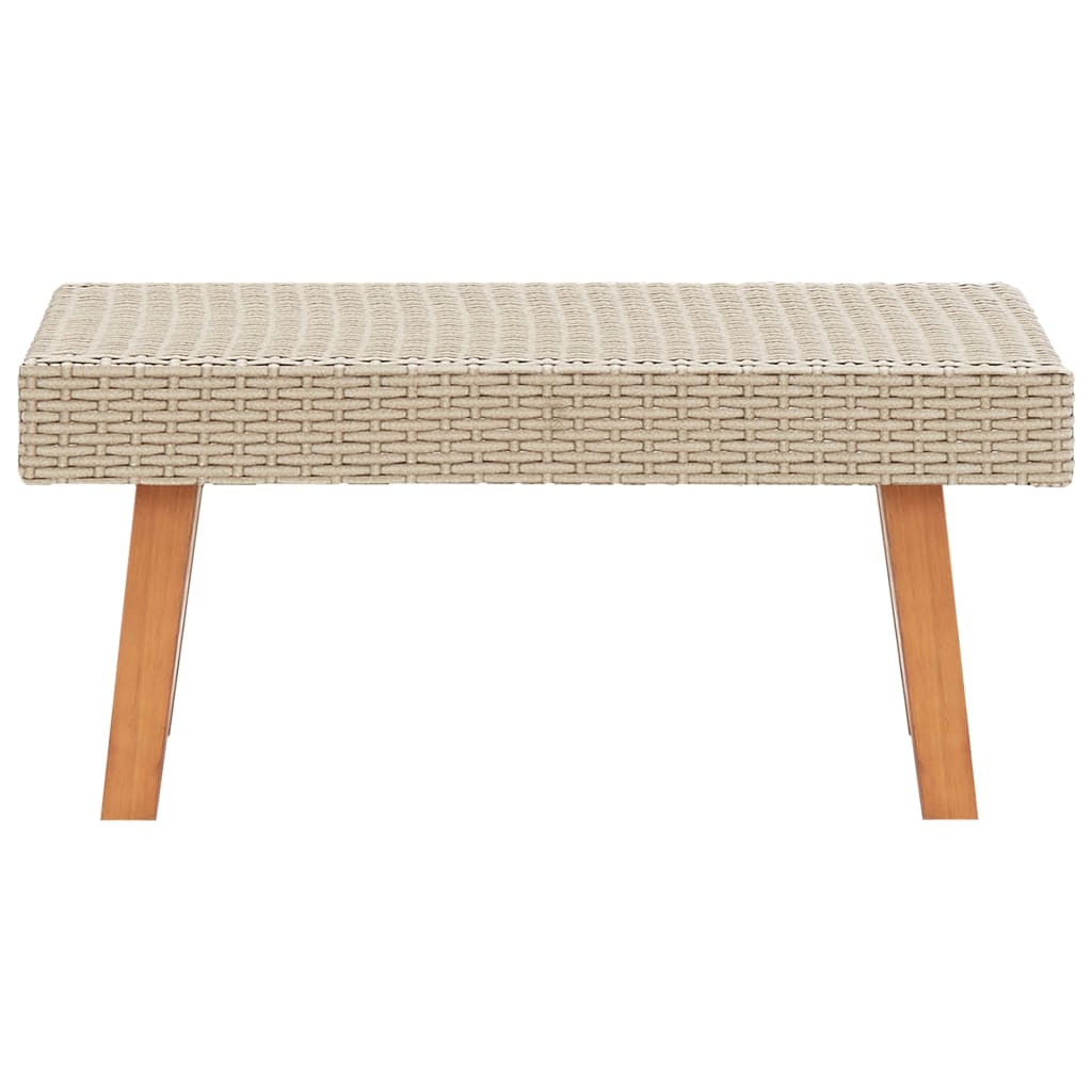 Tuintafel poly rattan beige