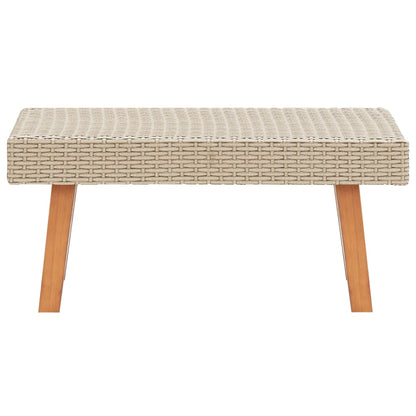 Tuintafel poly rattan beige