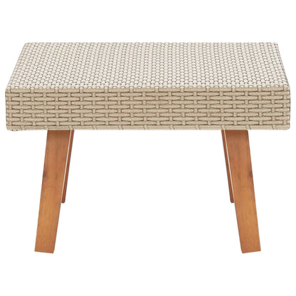 Tuintafel poly rattan beige