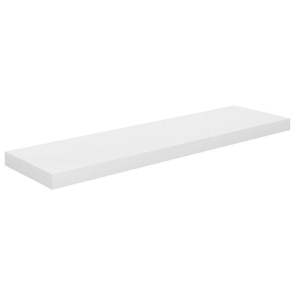 Wandschappen zwevend 2 st 90x23,5x3,8 cm MDF hoogglans wit