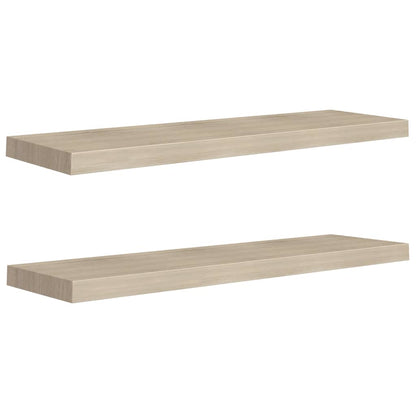 Wandschappen zwevend 2 st 90x23,5x3,8 cm MDF eikenkleurig