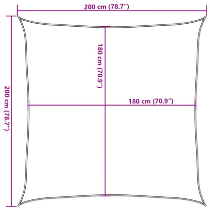 Zonnezeil 160 g/m² 2x2 m HDPE lichtgroen