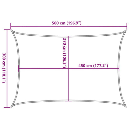 Zonnezeil 160 g/m² 3x5 m HDPE lichtgroen