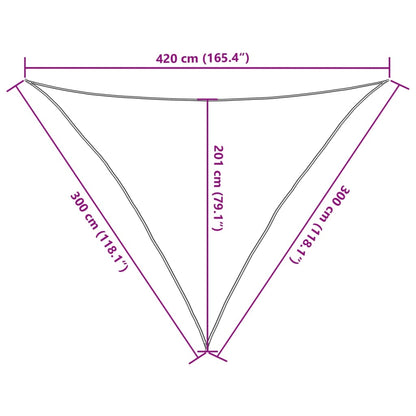 Zonnezeil 160 g/m² 3x3x4,2 m HDPE lichtgroen