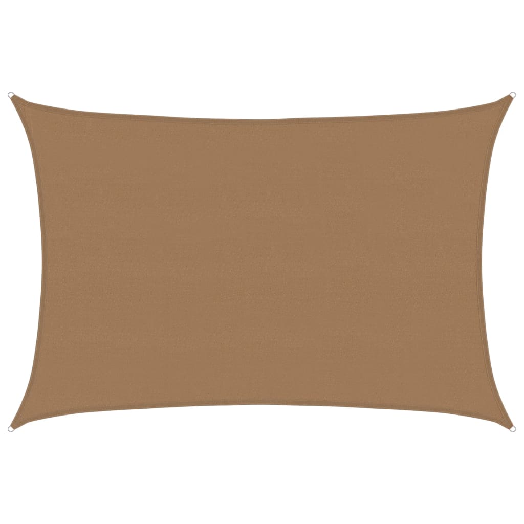 Zonnezeil 160 g/m² 5x7 m HDPE taupe