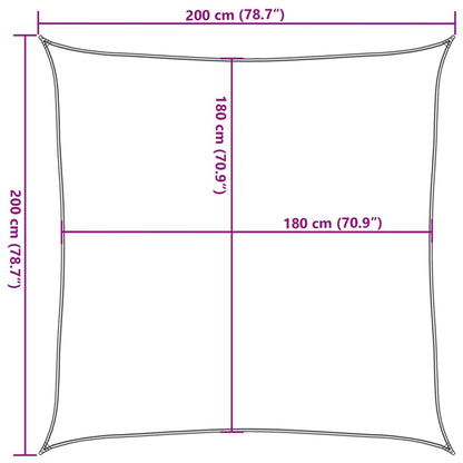 Zonnezeil 160 g/m² 2x2 m HDPE donkergroen