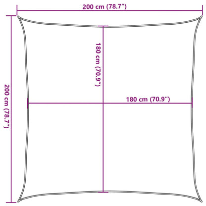 Zonnezeil 160 g/m² 2x2 m HDPE blauw