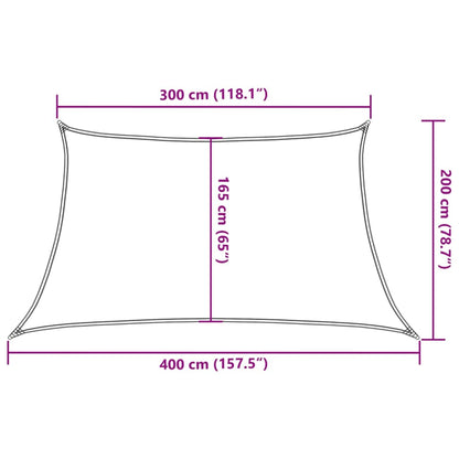 Zonnezeil 160 g/m² 3/4x2 m HDPE blauw