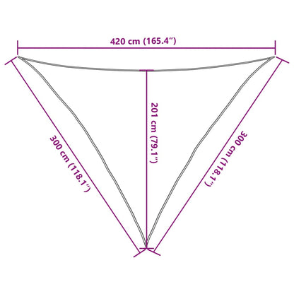 Zonnezeil 160 g/m² 3x3x4,2 m HDPE zwart